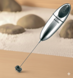 Salter Electronic Milk Frothier with Double Coil Whisk - Chrome